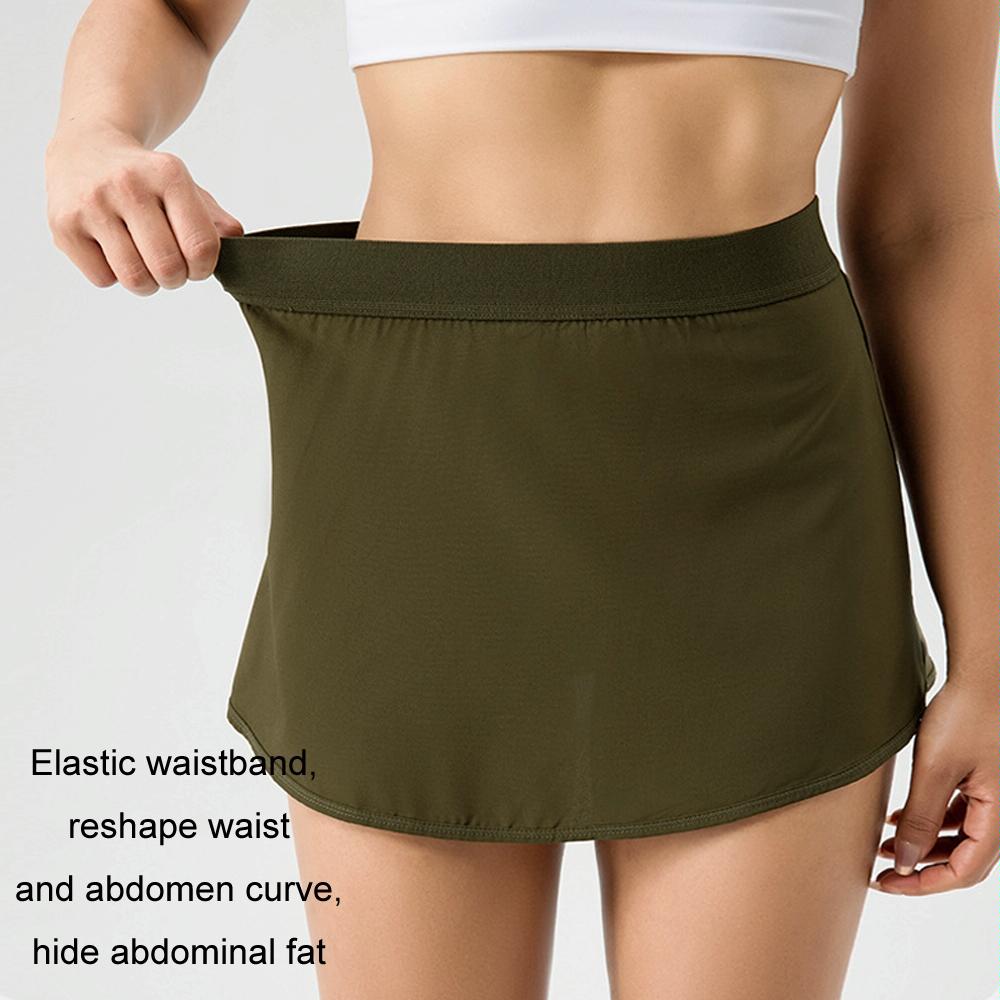 Quick Drying Women Yoga Skirt Pants Breathable & Fake Two Piece Size L - Green - Xxl 5
