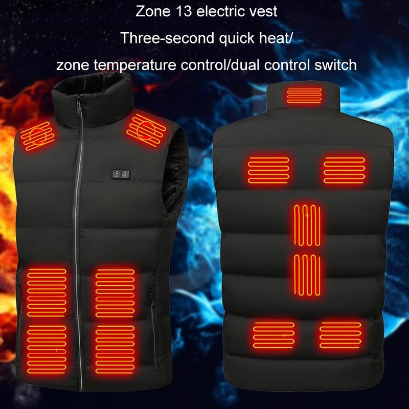 Winter Smart Dual-Control 13-Zone Charging Heating Vest - Red - Xxl 9