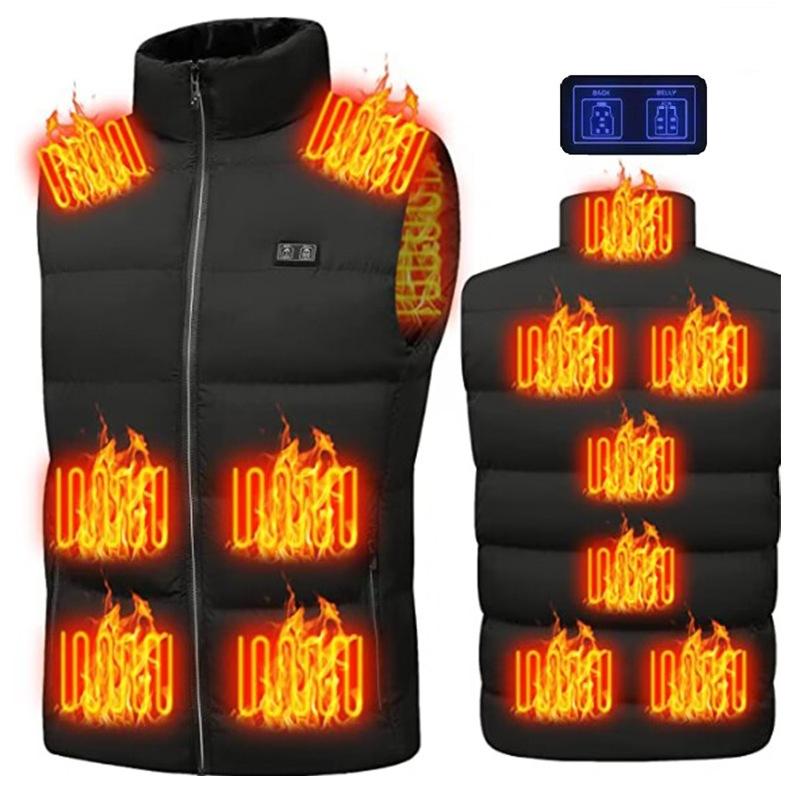 Winter Smart Dual-Control 13-Zone Charging Heating Vest - Red - Xxl 13