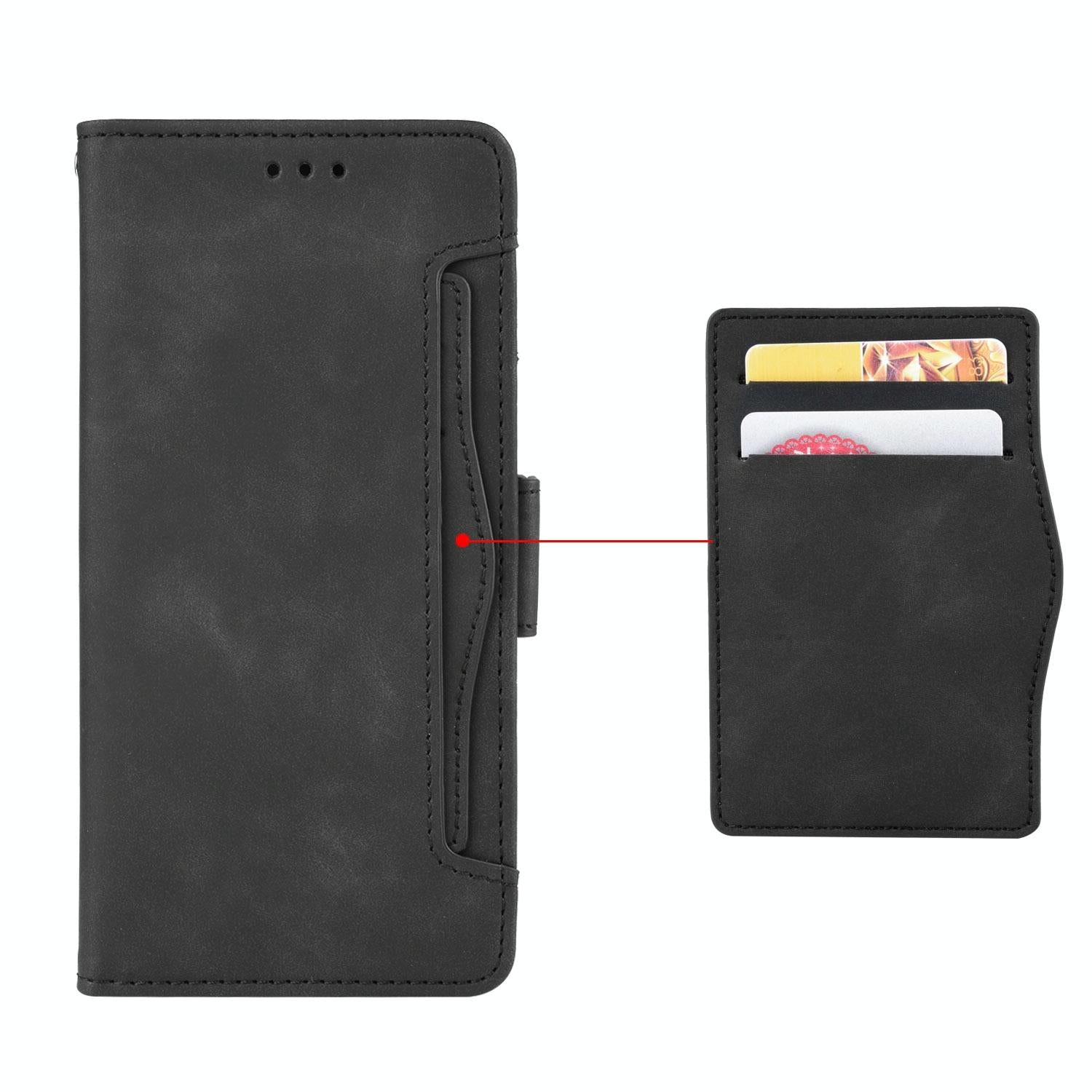 For Samsung Galaxy Z Fold4 5G Leather Phone Case With Card Slots And Calf Texture - Red 5