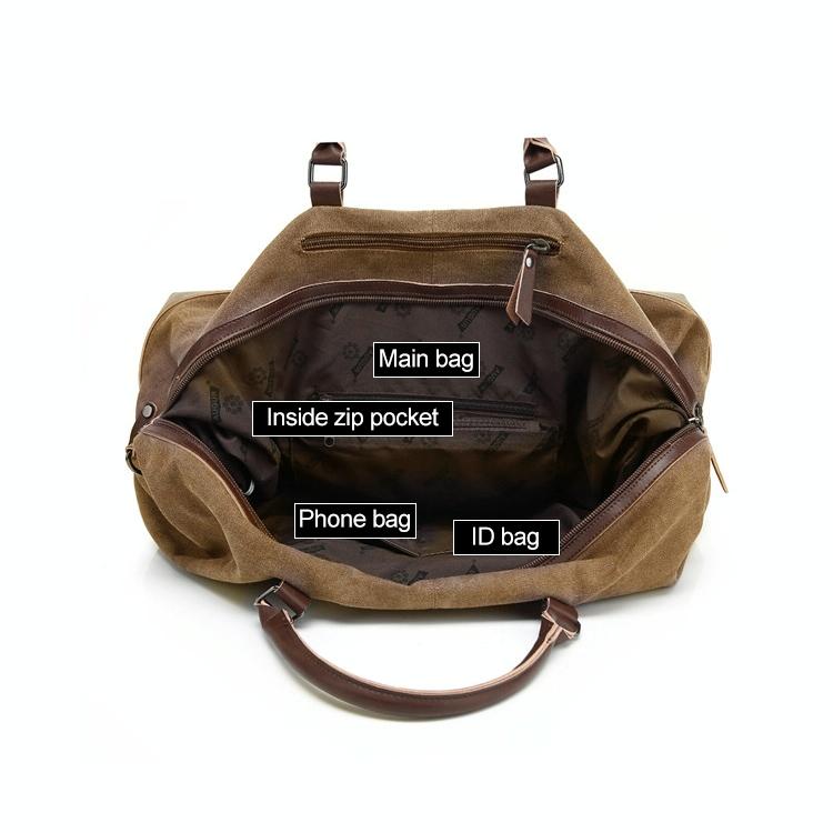 Army Green Canvas Travel Handbag - Portable and Casual - Ccb2236C 5