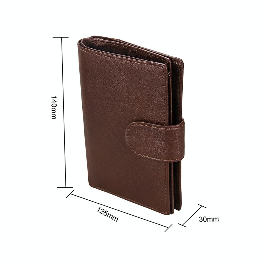 Men Rfid Leather Passport Wallet - Compact & Secure - Coffee 3