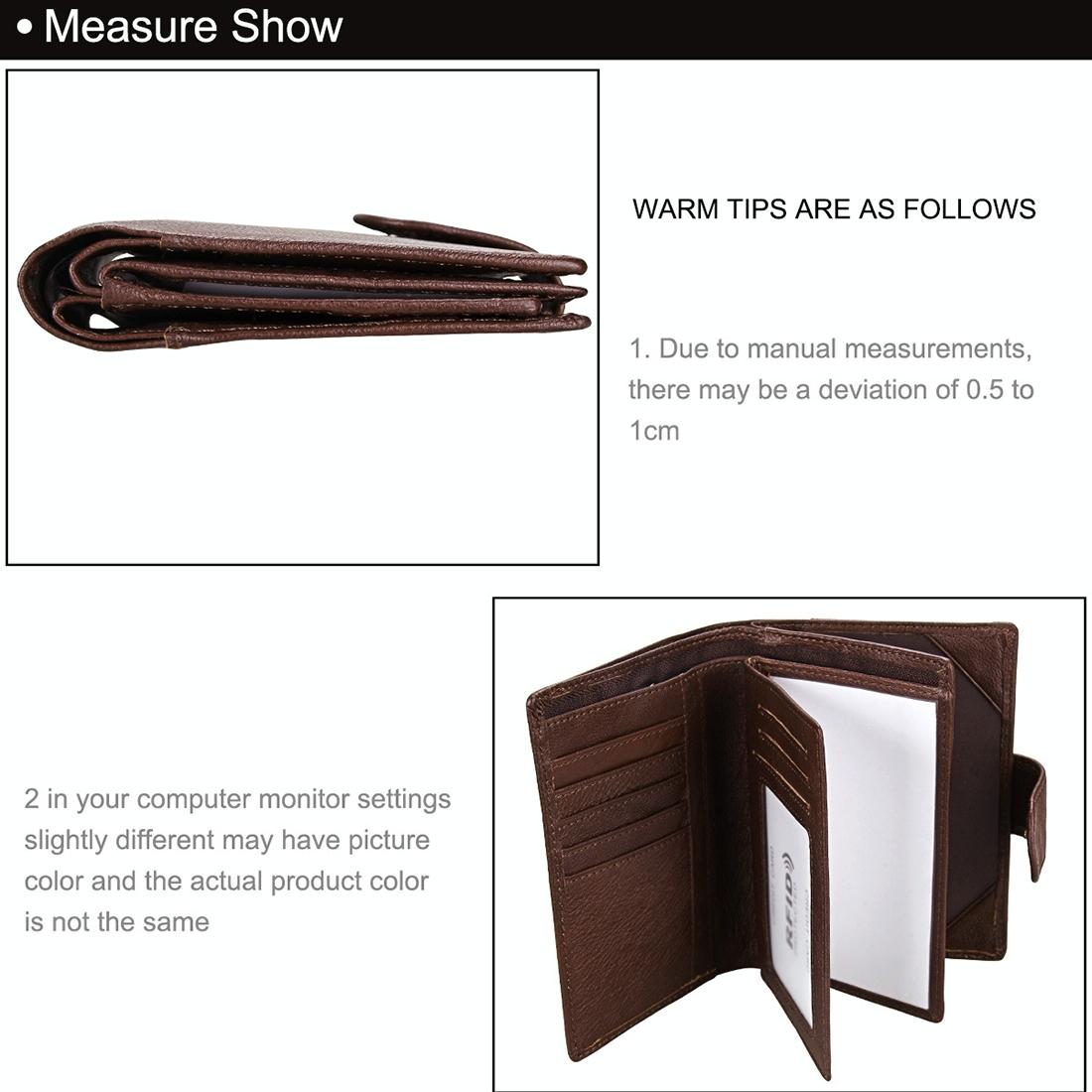 Men Rfid Leather Passport Wallet - Compact & Secure - Coffee 7