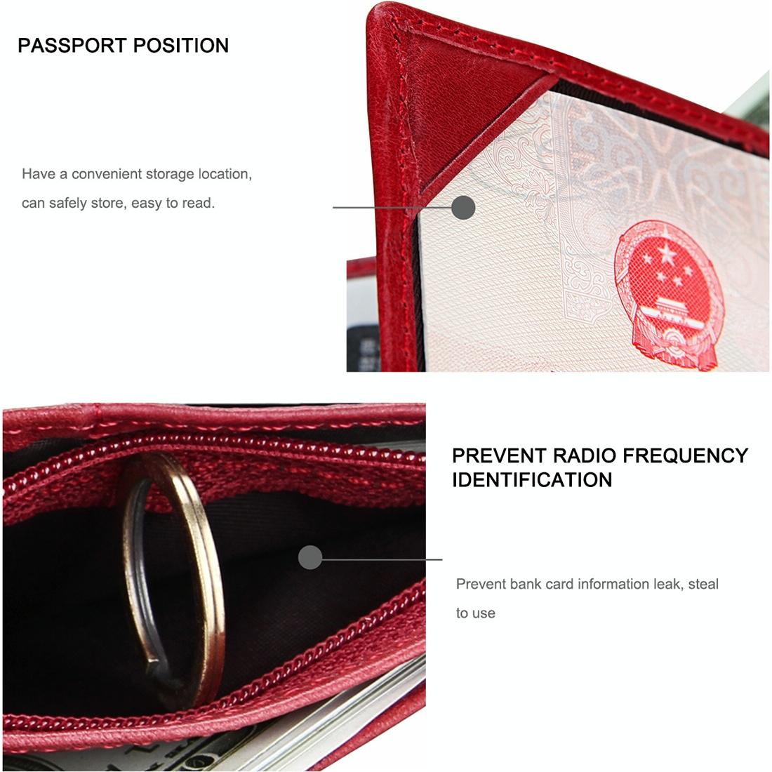 Men Rfid Leather Passport Wallet - Compact & Secure - Coffee 15