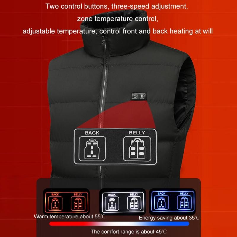 Winter Smart Dual-Control 13-Zone Charging Heating Vest - Red - Xxxxl 4
