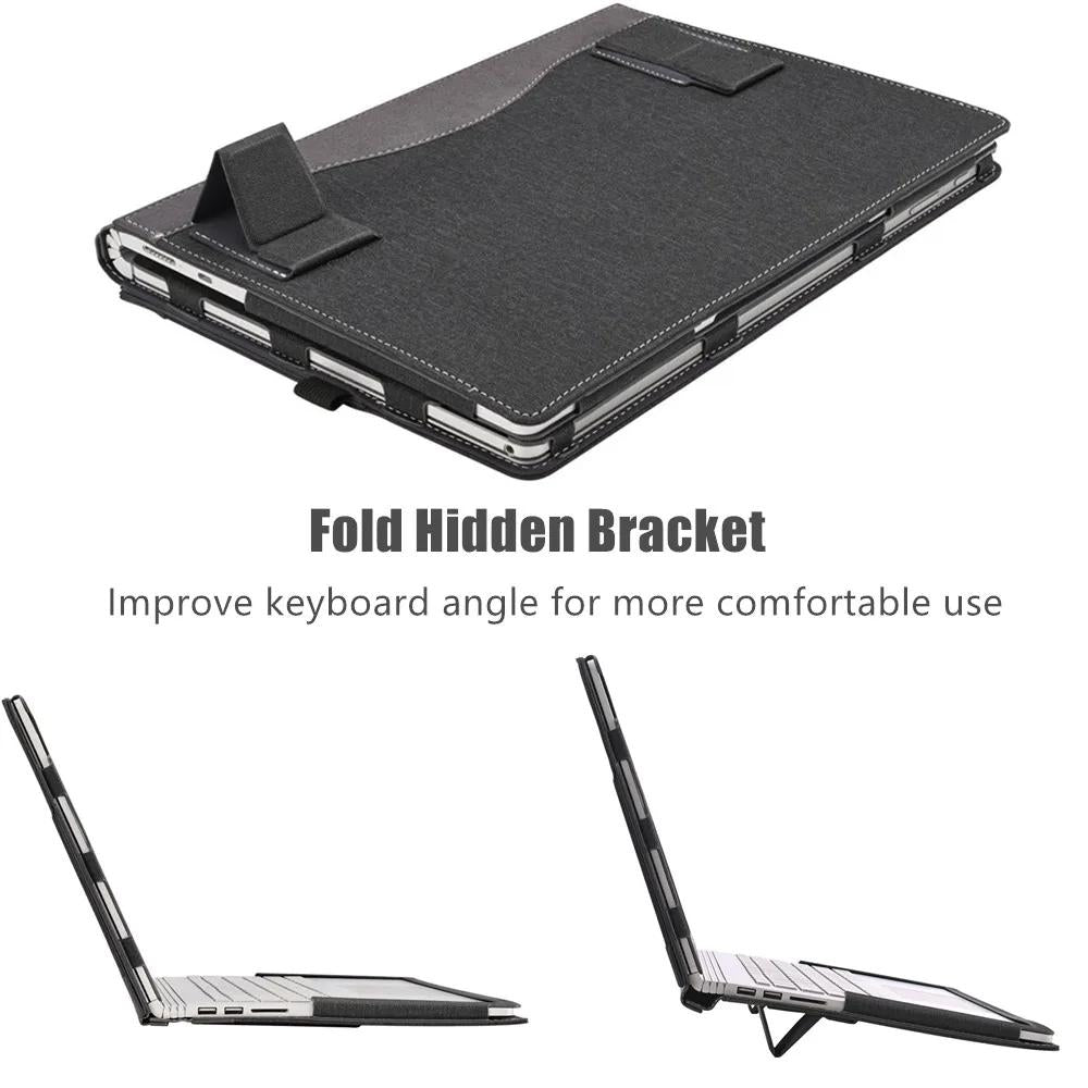 Protective Leather Laptop Case With Stand - 15.6 Inch - Wine Red - For Samsung Galaxy Book 4 360 4