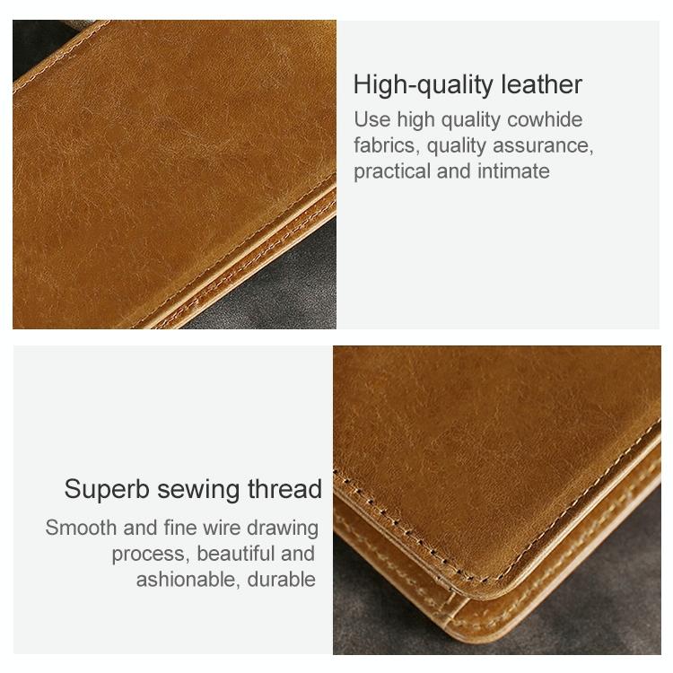 Leather Rfid Billfold Wallet - Mini Size - Coffee 8