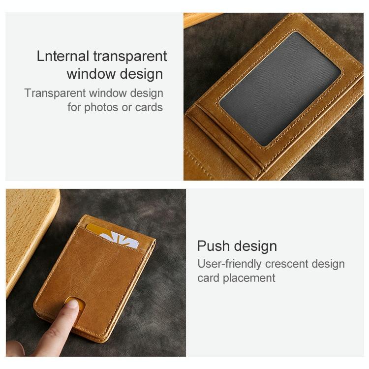 Leather Rfid Billfold Wallet - Mini Size - Coffee 9