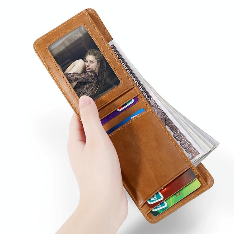 Leather Rfid Billfold Wallet - Mini Size - Coffee 10