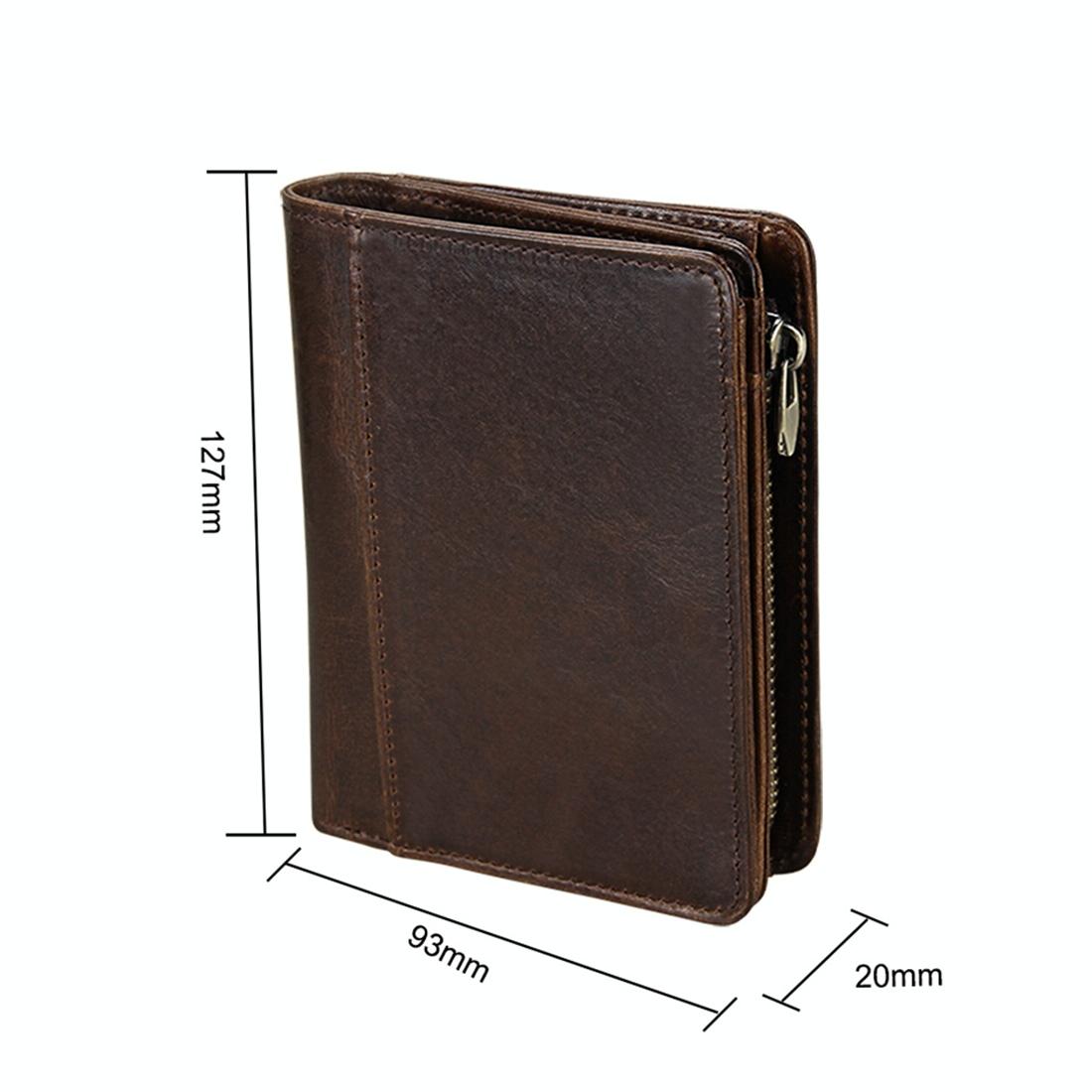 Antimagnetic Rfid Leather Wallet for Men - Coffee 8