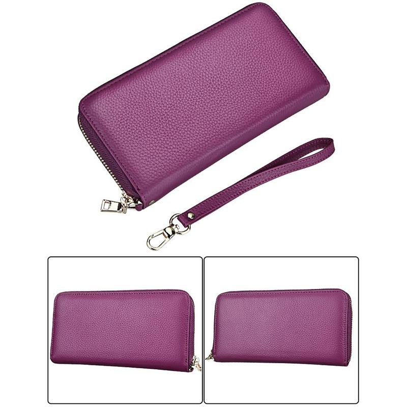Leather Rfid Card Holder Wallet with Hand Strap - Coffee 5