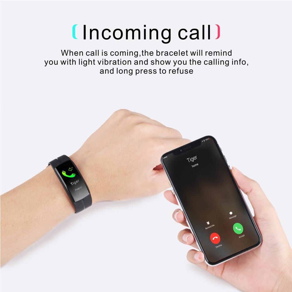 Waterproof Tft Smart Bracelet With Call / Heart / Sleep / Sedentary / Bp Monitoring - Coffee 4