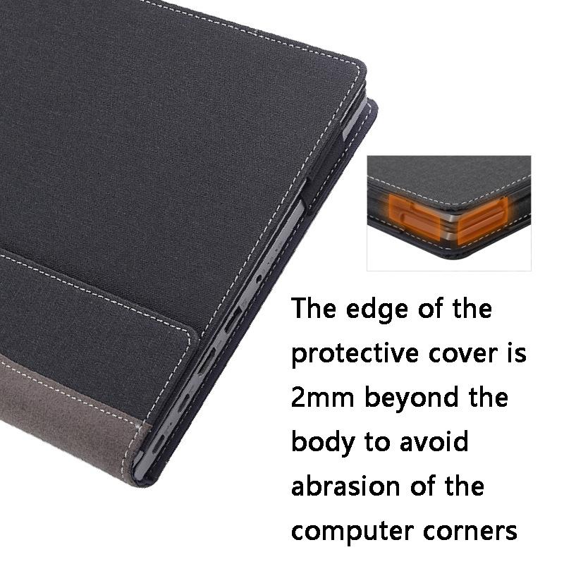 Protective Leather Laptop Case - Anti-Fall - Wine Red - For Lenovo V14 G3 Aba / Iap 6
