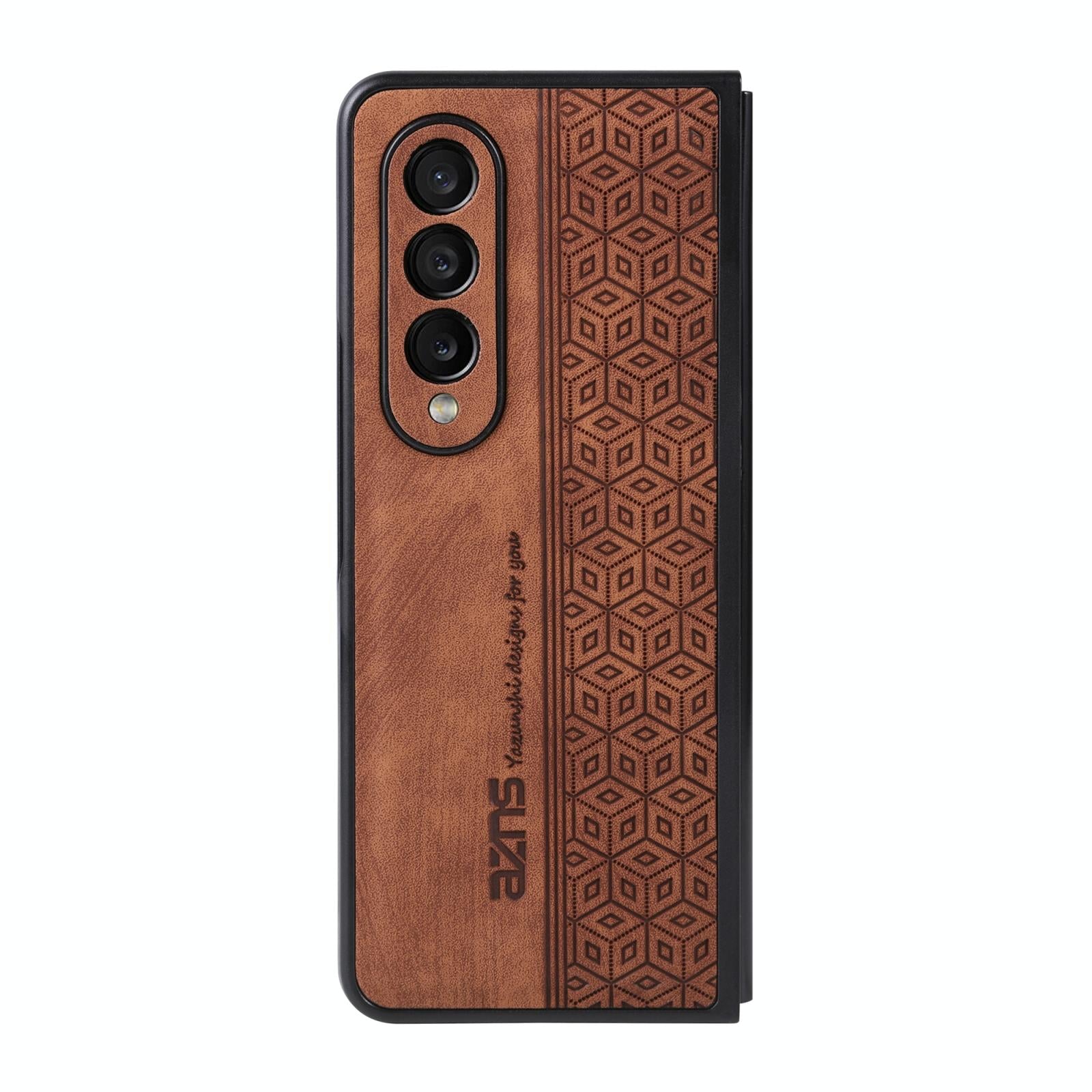 For Samsung Galaxy z Fold4 5G Embossed 3d Skin Texture Phone Case - Sleek Design - Sapphire Blue 14