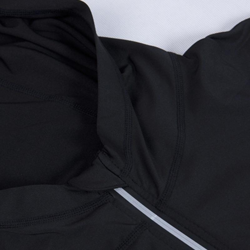 Men's Black Hooded Zipper Coat Size L - L 4