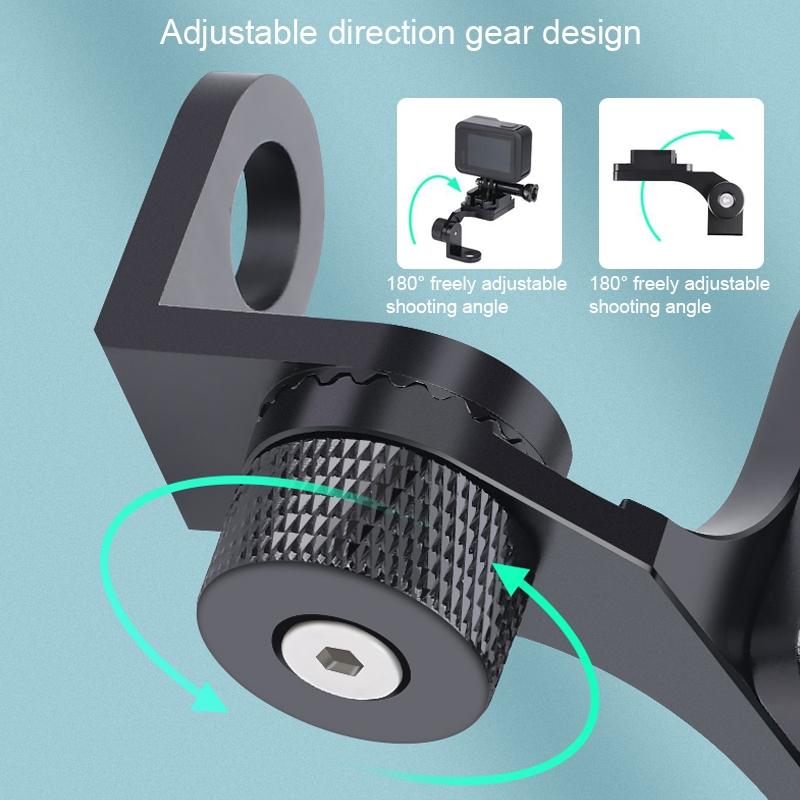 Universal Motorcycle Phone Bracket for Action Cameras - Cyan 7
