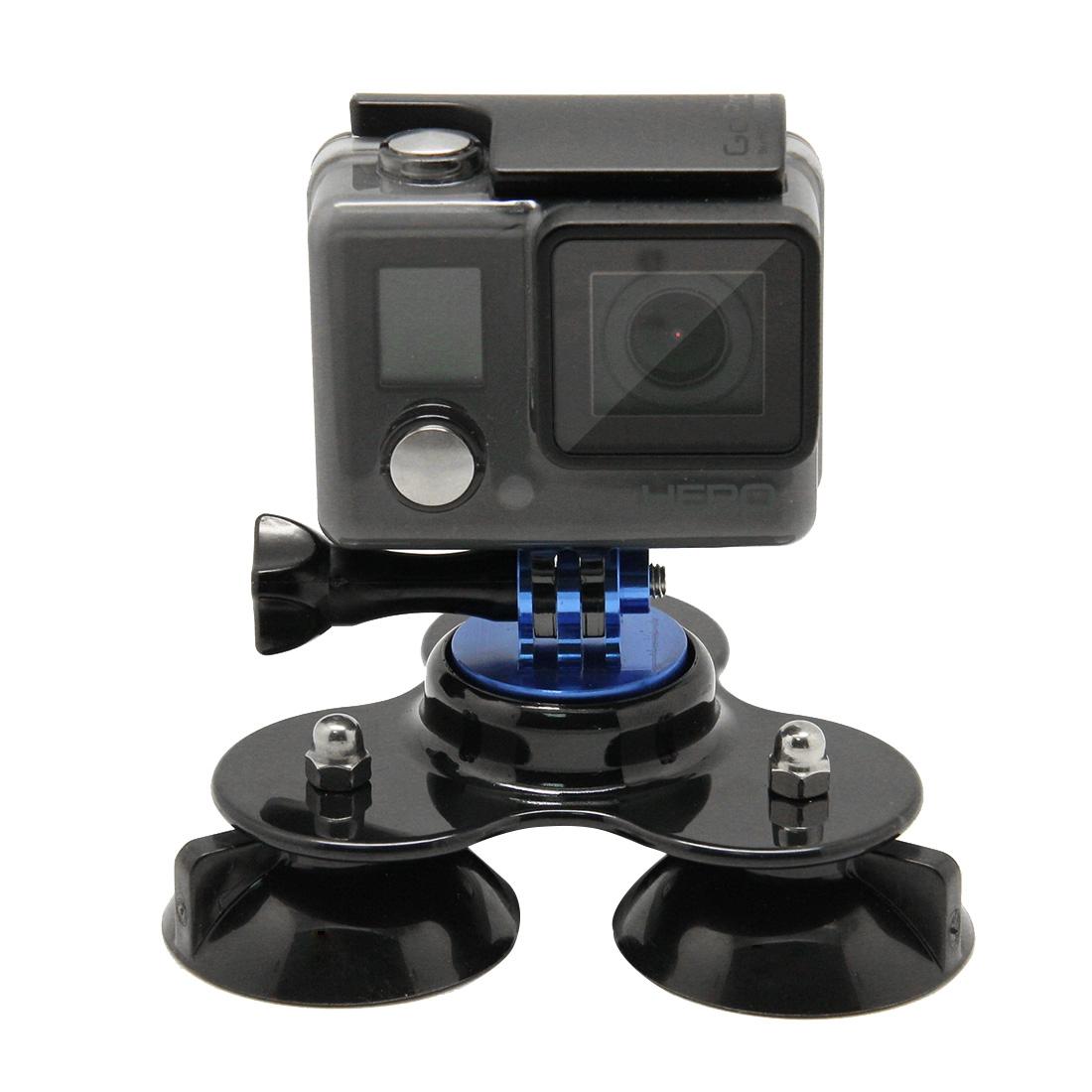 Universal Suction Cup Mount for Action Cameras with Tripod and Handle - Dark Blue 13