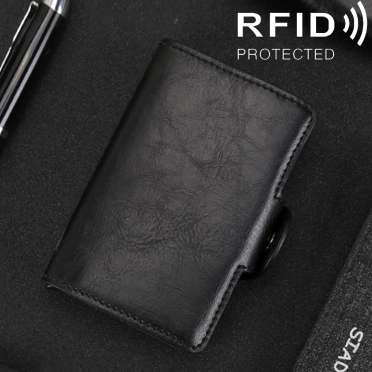 Leather Rfid Blocking Card Wallet - Multi-functional - Dark Blue 4