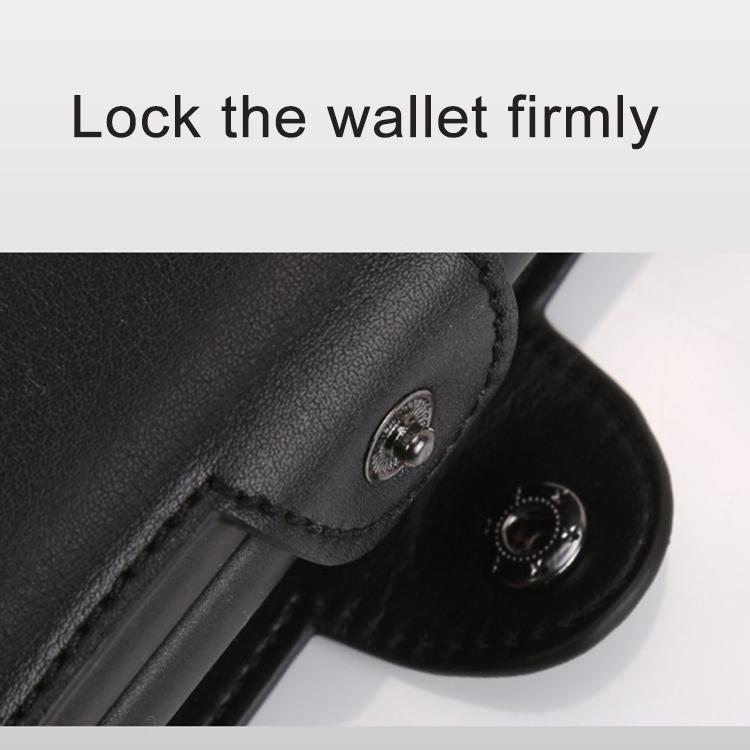 Leather Rfid Blocking Card Wallet - Multi-functional - Dark Blue 8