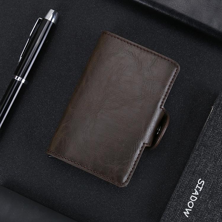 Leather Rfid Blocking Card Wallet - Multi-functional - Dark Blue 13