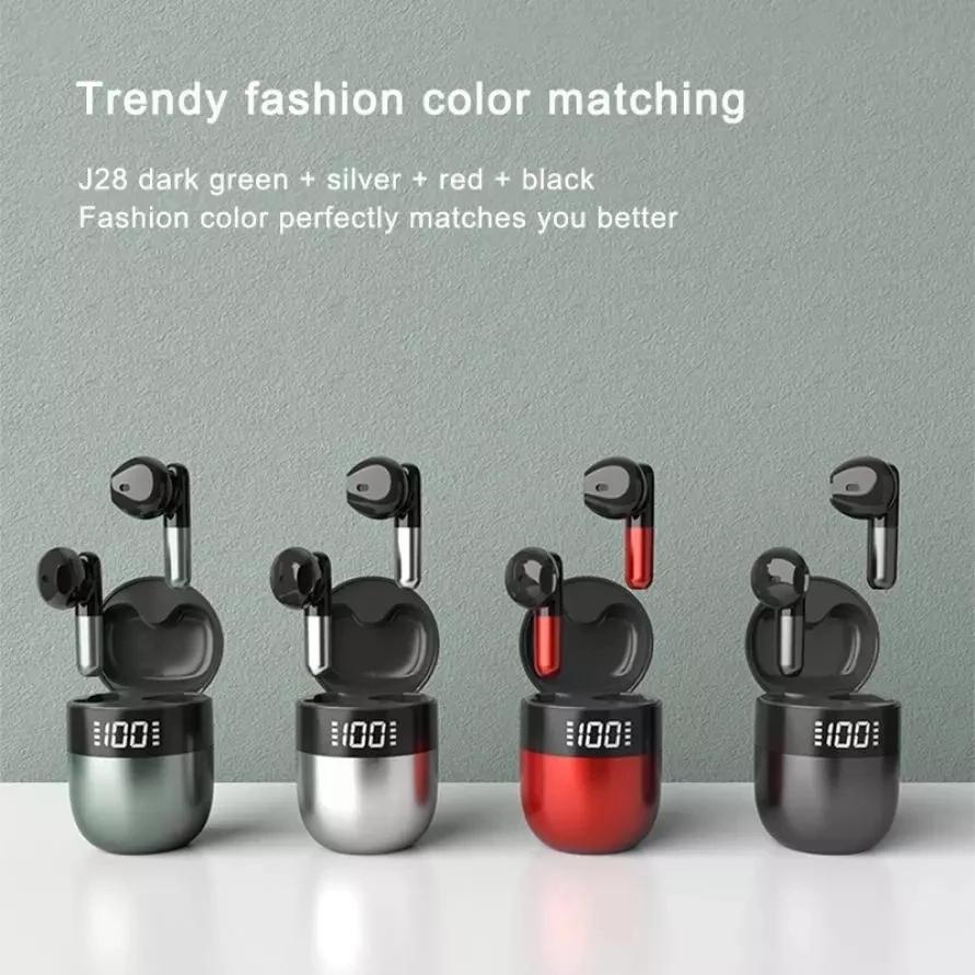 Wireless Bluetooth Earphones with Led Display and Hifi Sound for Sports - Green 4