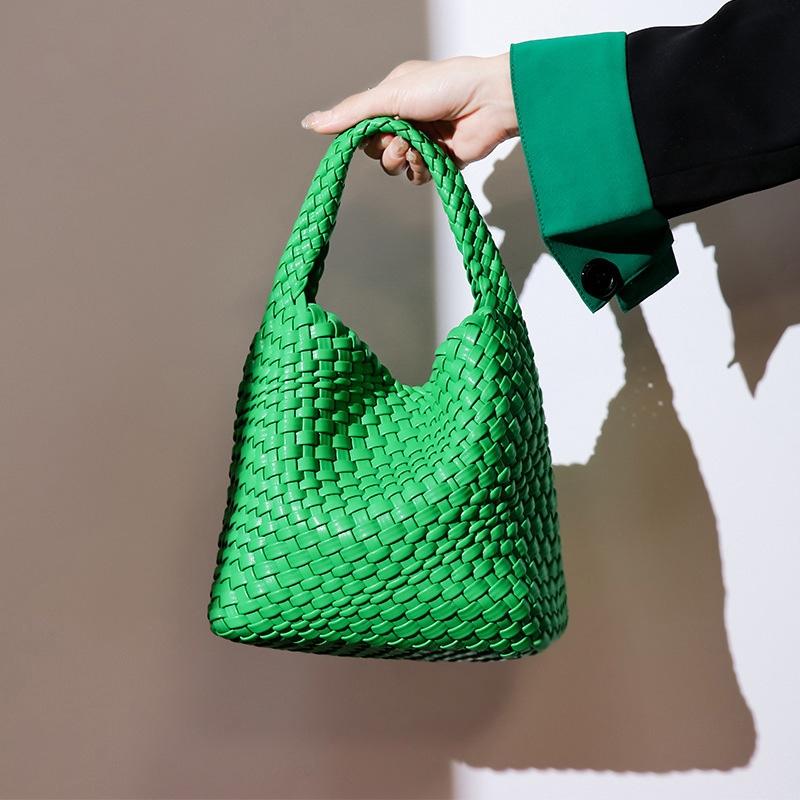 Apricot Hand Woven 2-in-1 Shoulder Bag - Milkshake White 10
