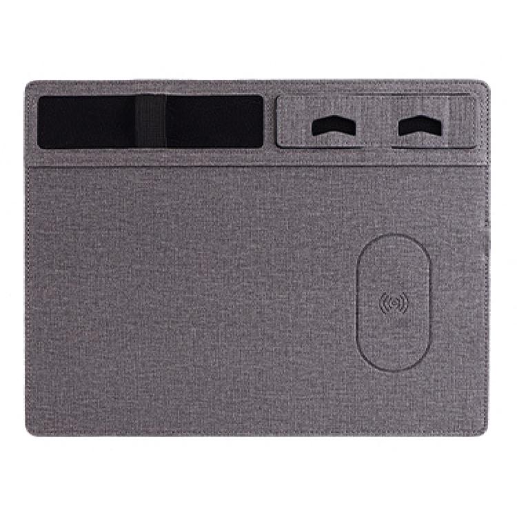 Jj 82401 Mouse Pad With Phone Charging & Holder - Brown 9