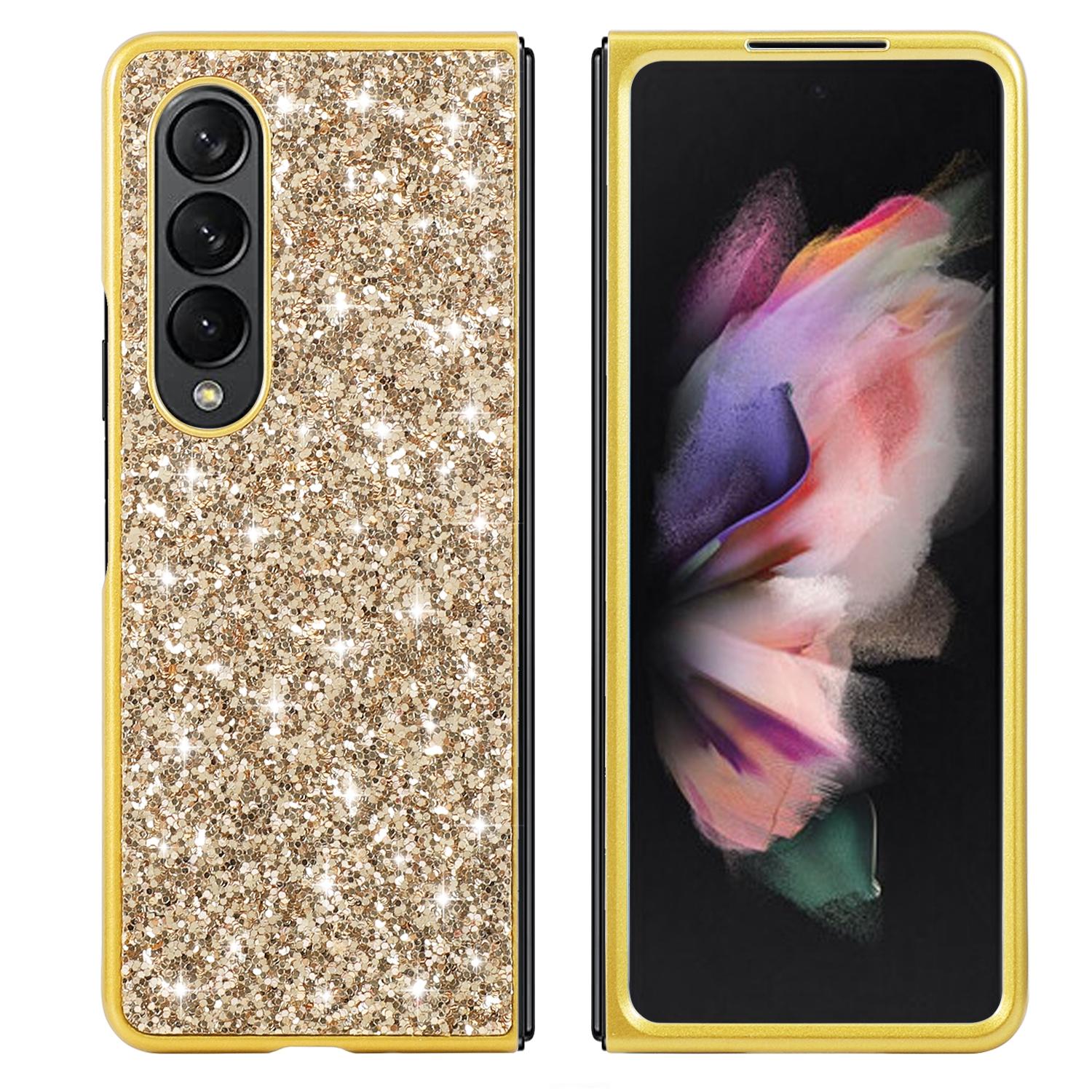 For Samsung Galaxy Z Fold4 5G Glitter Tpu Shockproof Case - Black 3