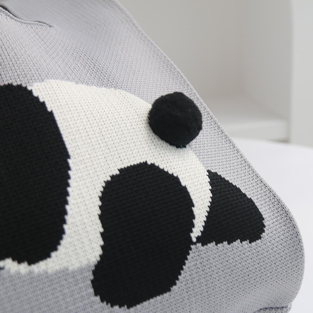 Cartoon Panda Knit Bag - Large Capacity Vest Handbag - Blue 6