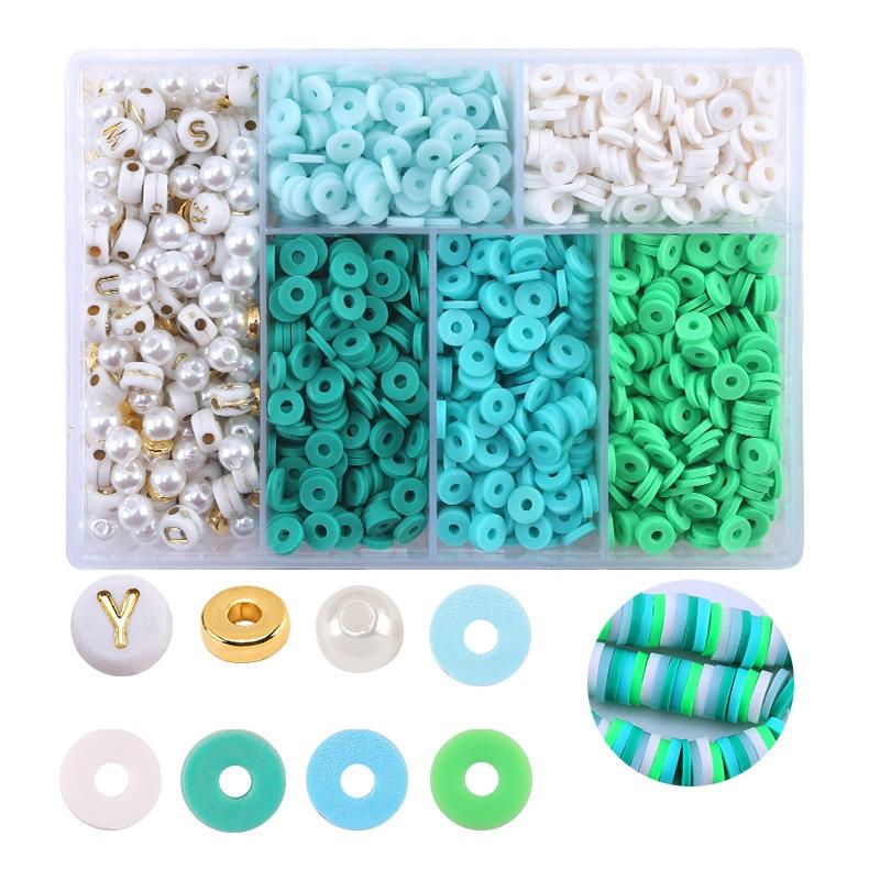 6 Piece Soft Pottery Beading Set For Diy Bracelets & Necklaces - Purple 9