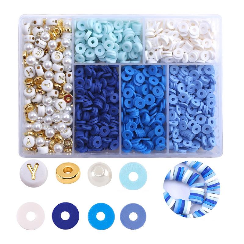 6 Piece Soft Pottery Beading Set For Diy Bracelets & Necklaces - Purple 13