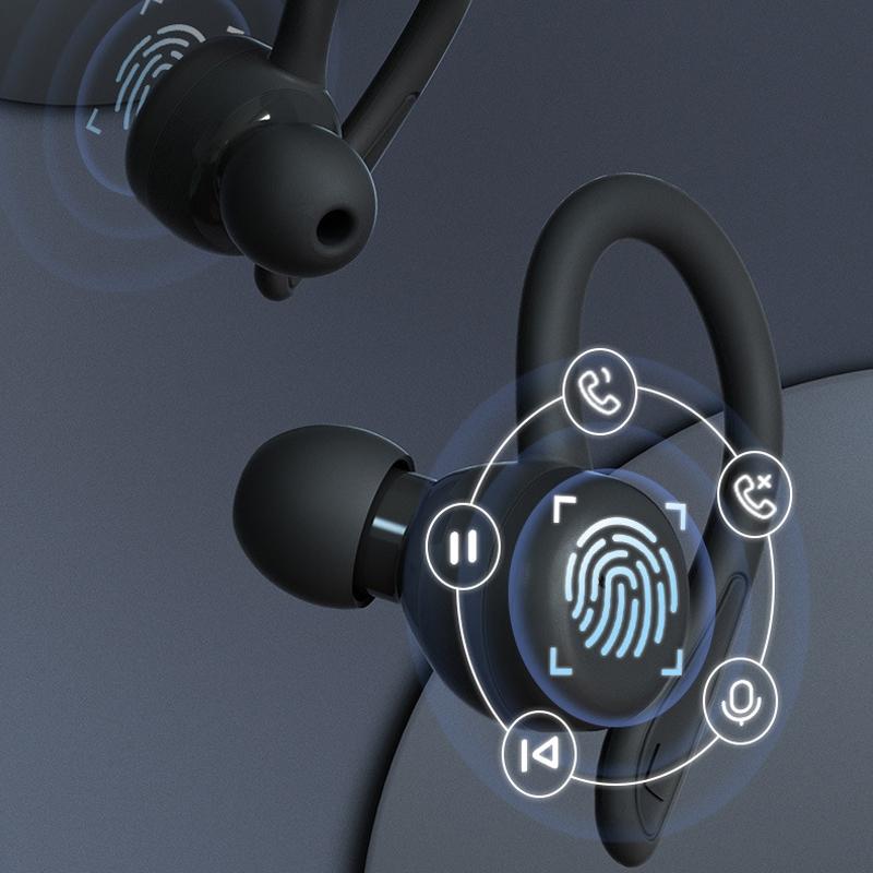Waterproof t & g T40 Tws Bluetooth Earphones with Charging Box - Black 6