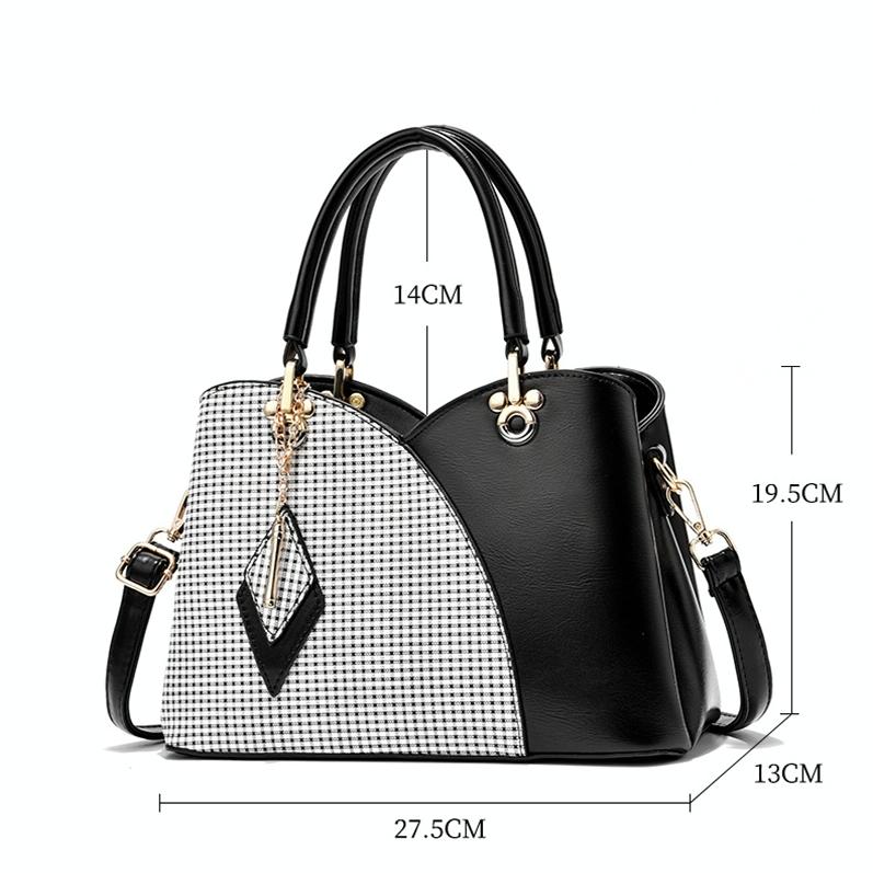 Spacious Texture Handbag - Large Capacity - Black 4