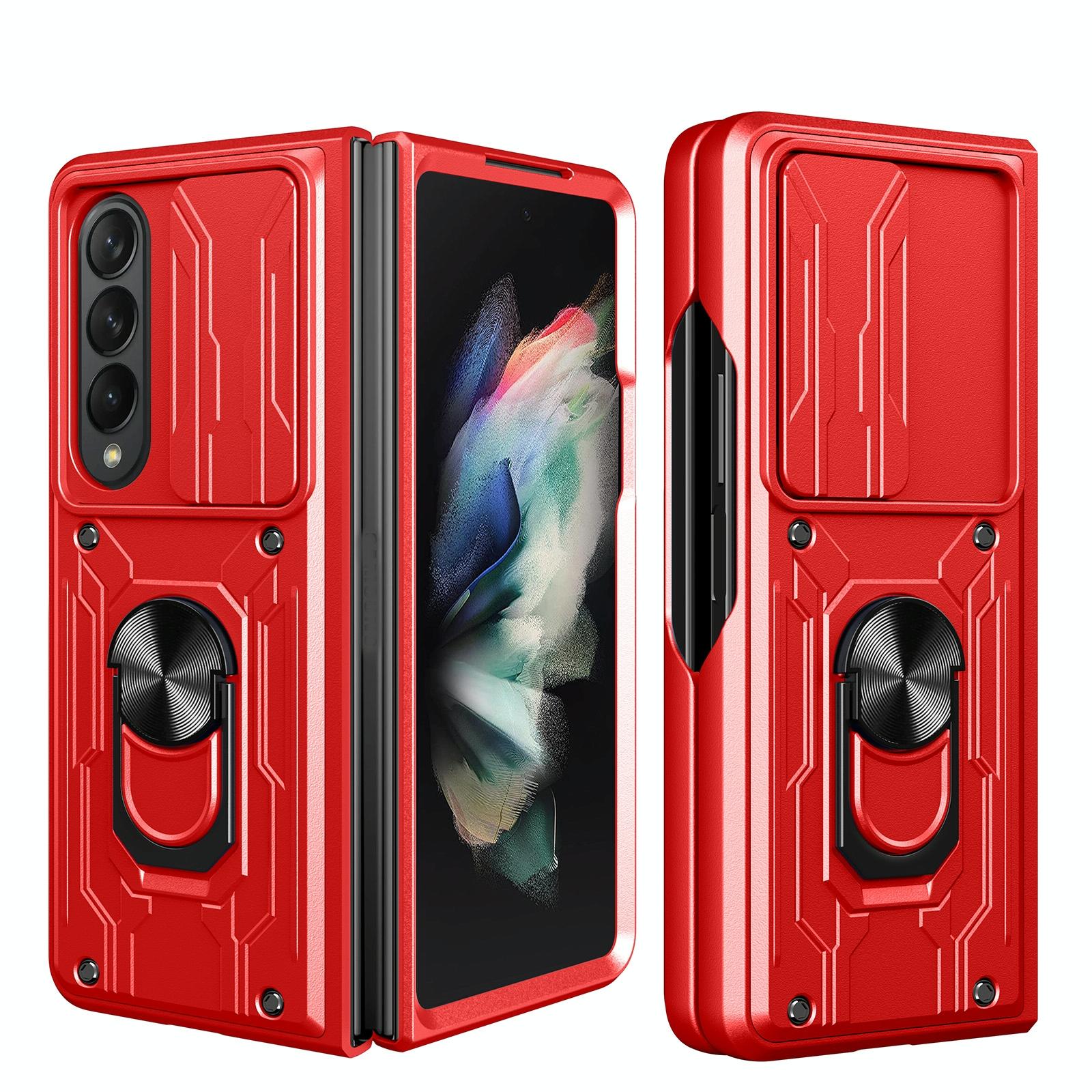 For Samsung Galaxy z Fold4 5G Protective Sliding Camshield Phone Case - Rose Gold 15