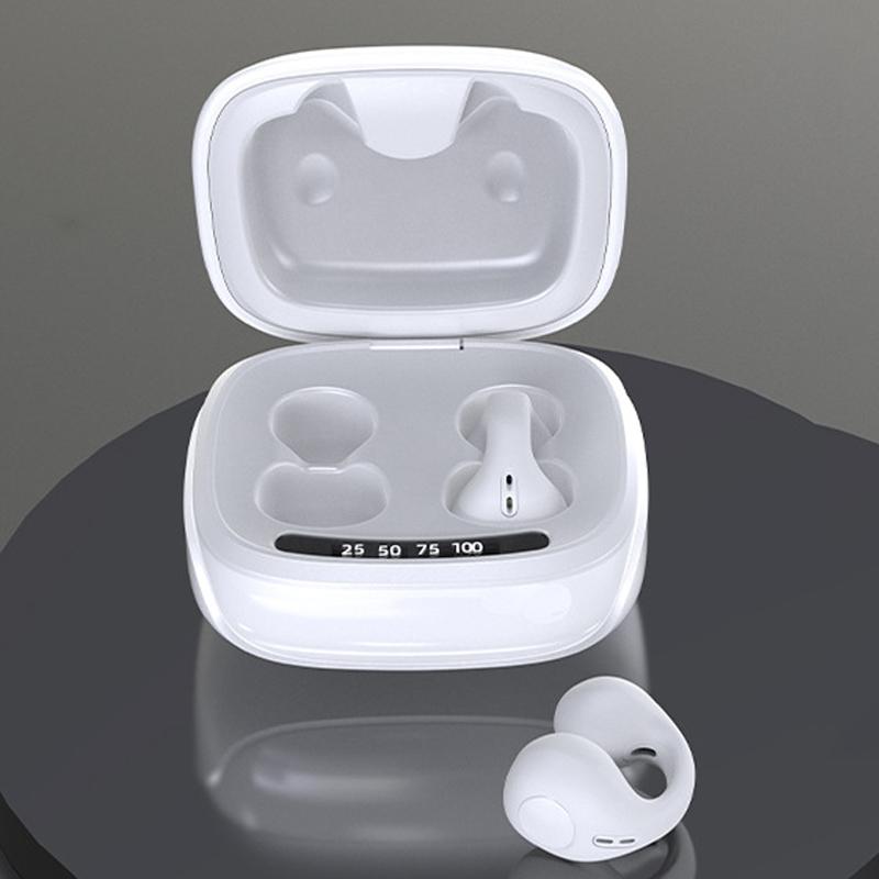 Wireless Bone Conduction Clip-on Bluetooth Headset - Noise Reduction - Purple 13