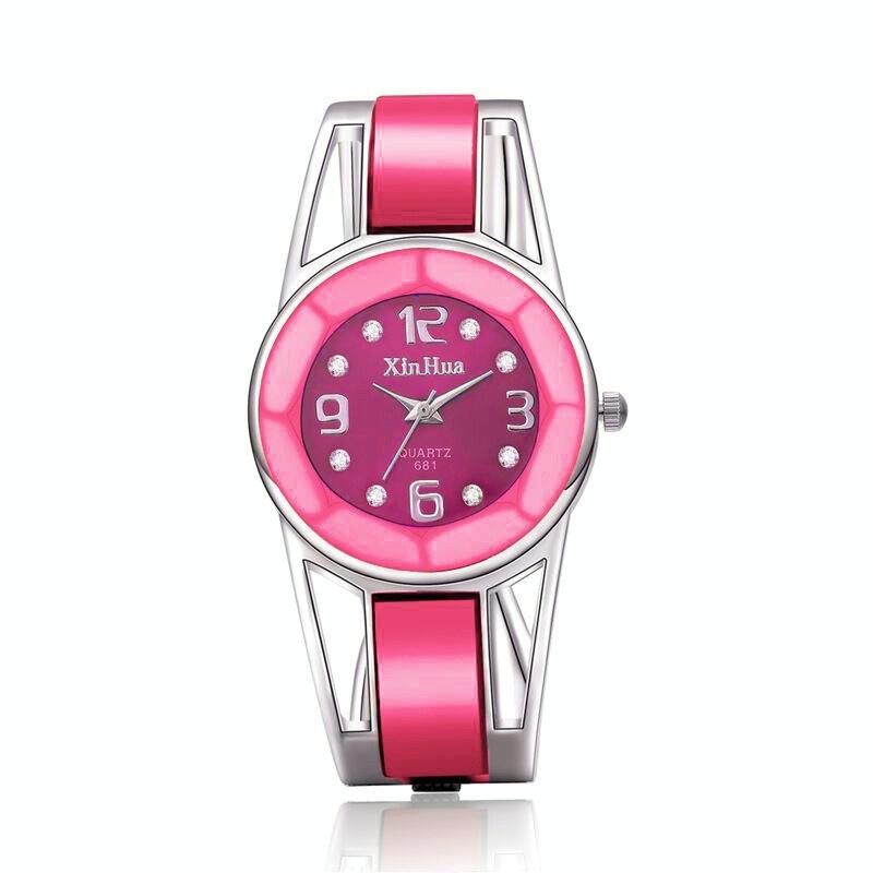 Stainless Steel Diamond Bracelet Watch for Women - Hollow Mirror Surface - White 7