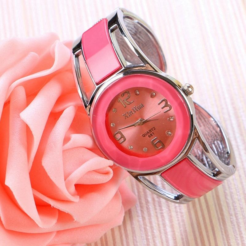 Stainless Steel Diamond Bracelet Watch for Women - Hollow Mirror Surface - White 8
