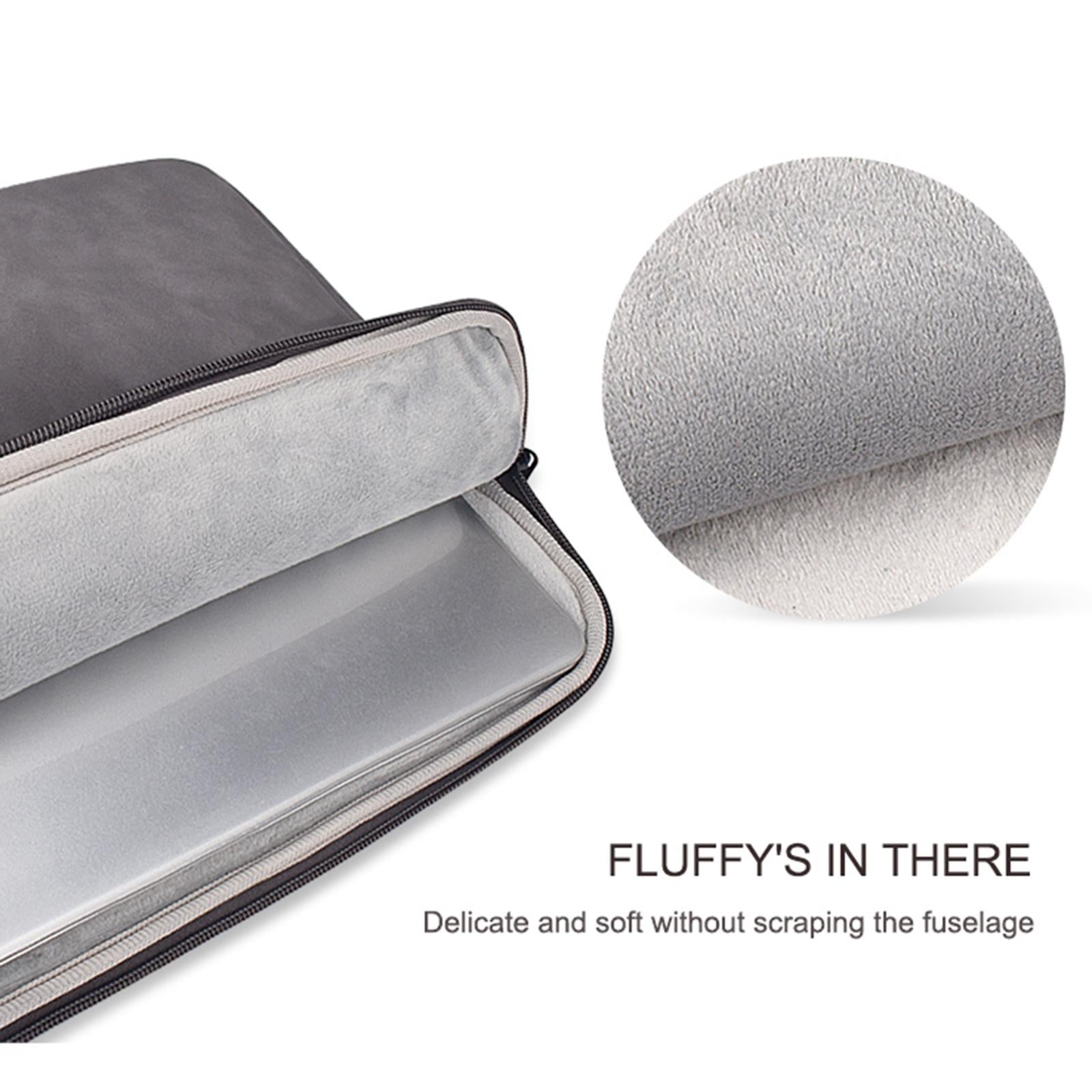 13.3 Inch Sheepskin Notebook Inner Bag - Natural - Elegant Gray 6