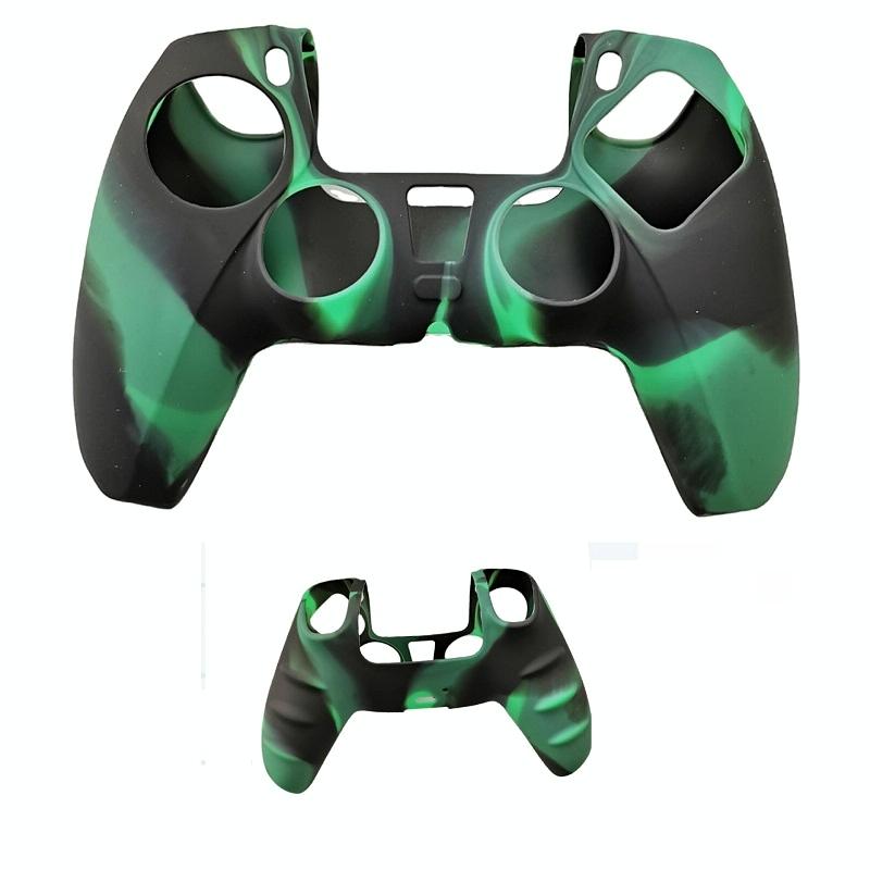 2-pack Non-slip Silicone Handle Covers for Ps5 Controllers - Black White Blue 3