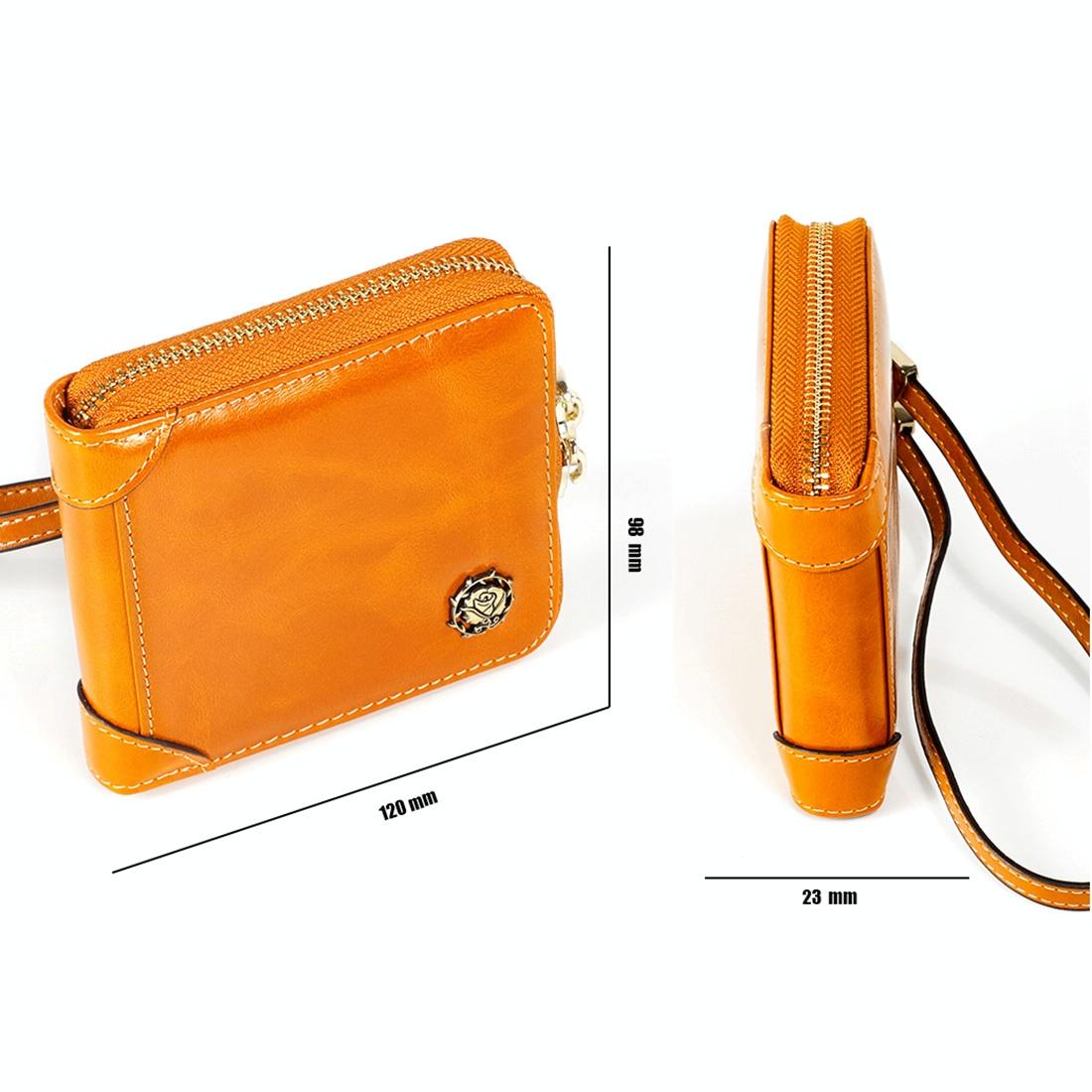 Rfid Leather Wallet with Lanyard - Multi-functional - Purple 12