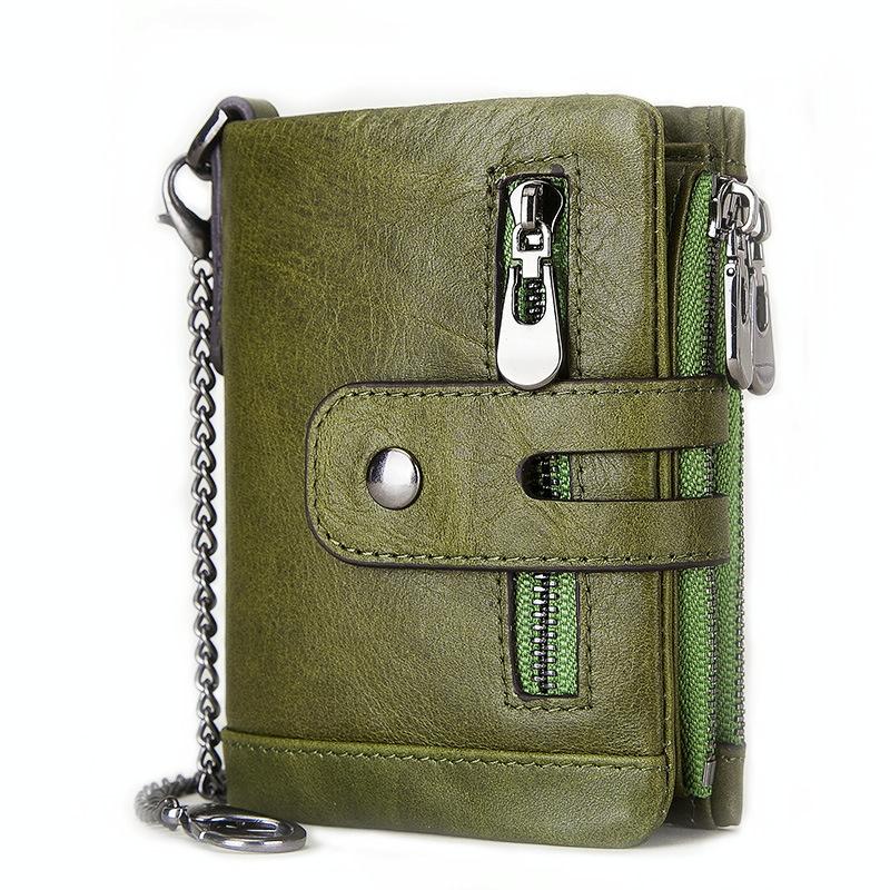 Men Rfid Leather Tri-fold Wallet - Secure & Stylish - Brown 13