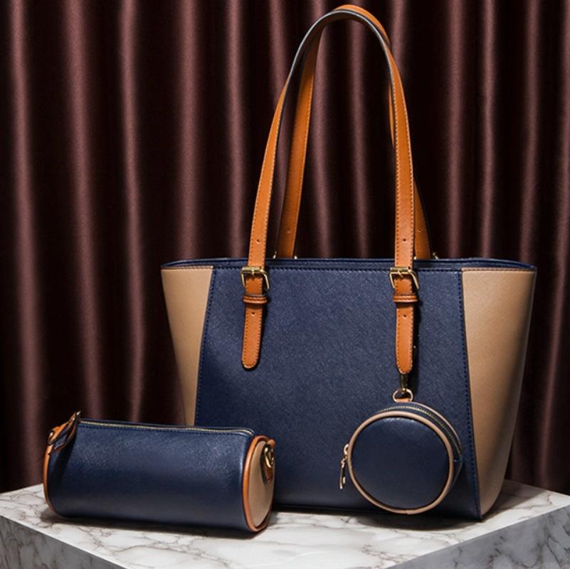 Large Capacity 3-in-1 Fashion Handbag for Women - Coffee 13