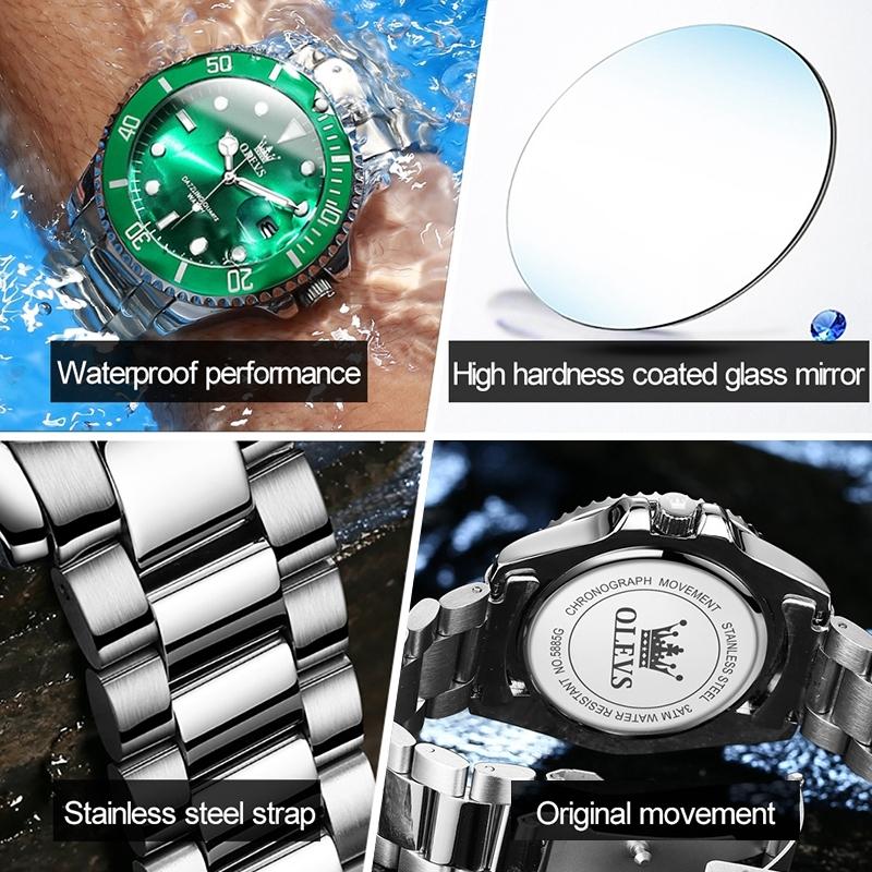 Waterproof Luminous Quartz Watch for Men - Black - Eda00268001D 5