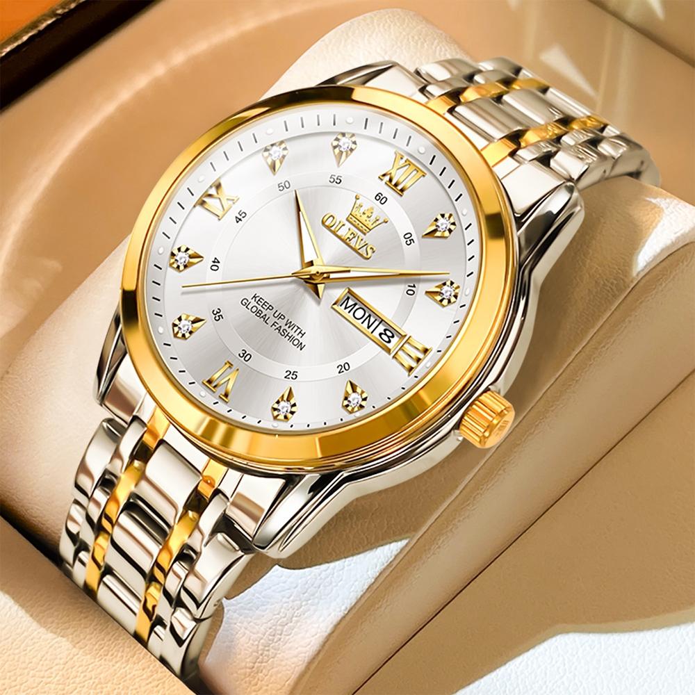 Waterproof Luminous Quartz Watch for Men - Business Style - White 3