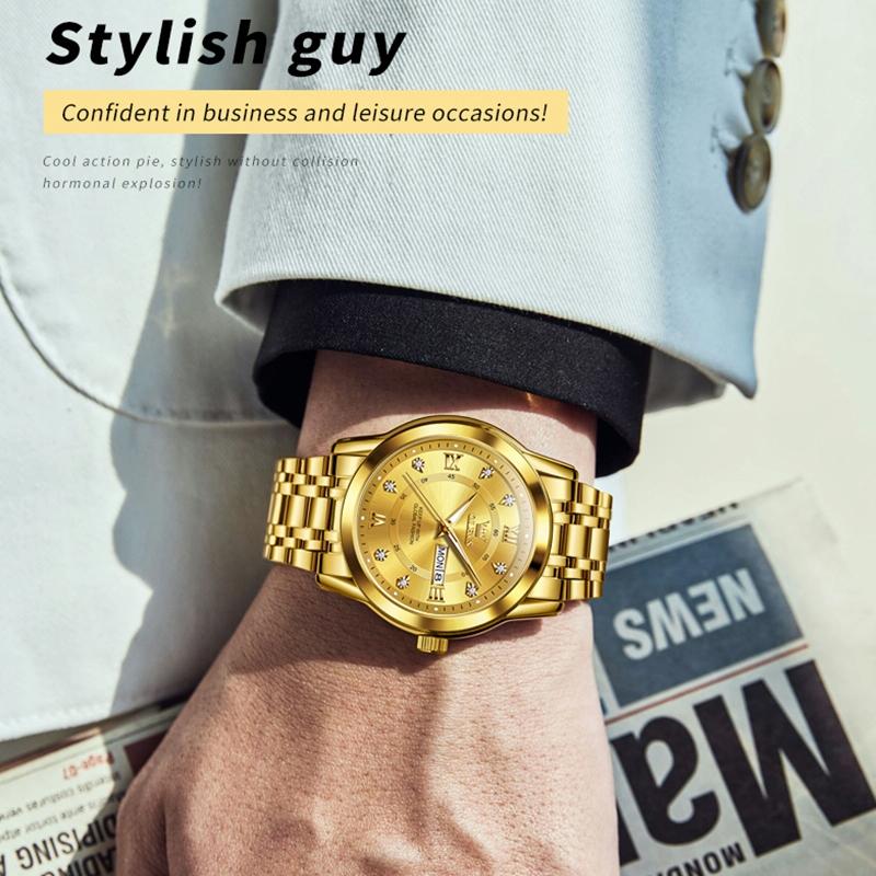 Waterproof Luminous Quartz Watch for Men - Business Style - White 12
