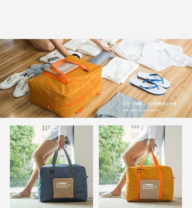 Waterproof Travel Bag for Women and Unisex Luggage - Large Capacity - Orange 8