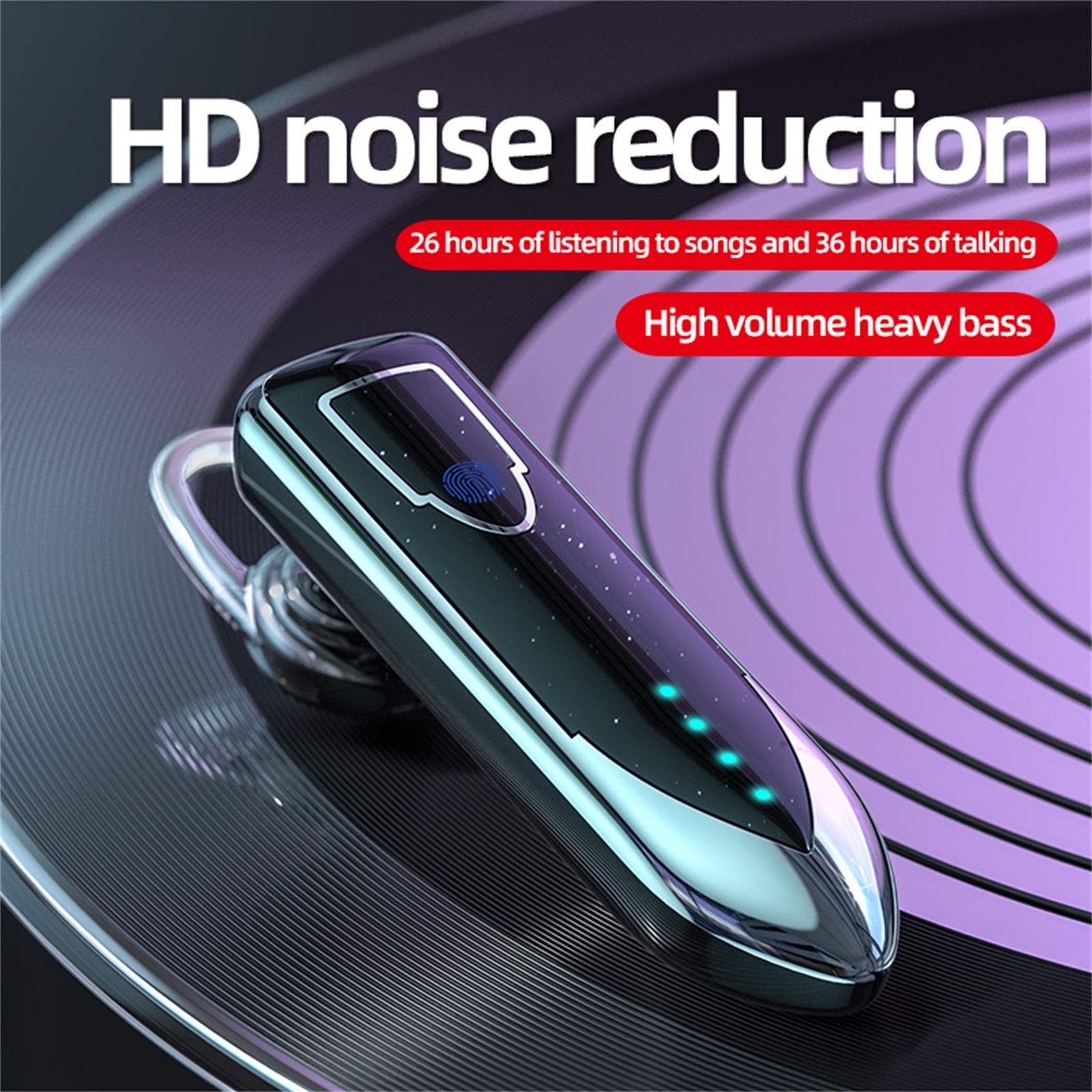 Business Style Bluetooth 5.0 Earphone with Touch Switch - Purple 13