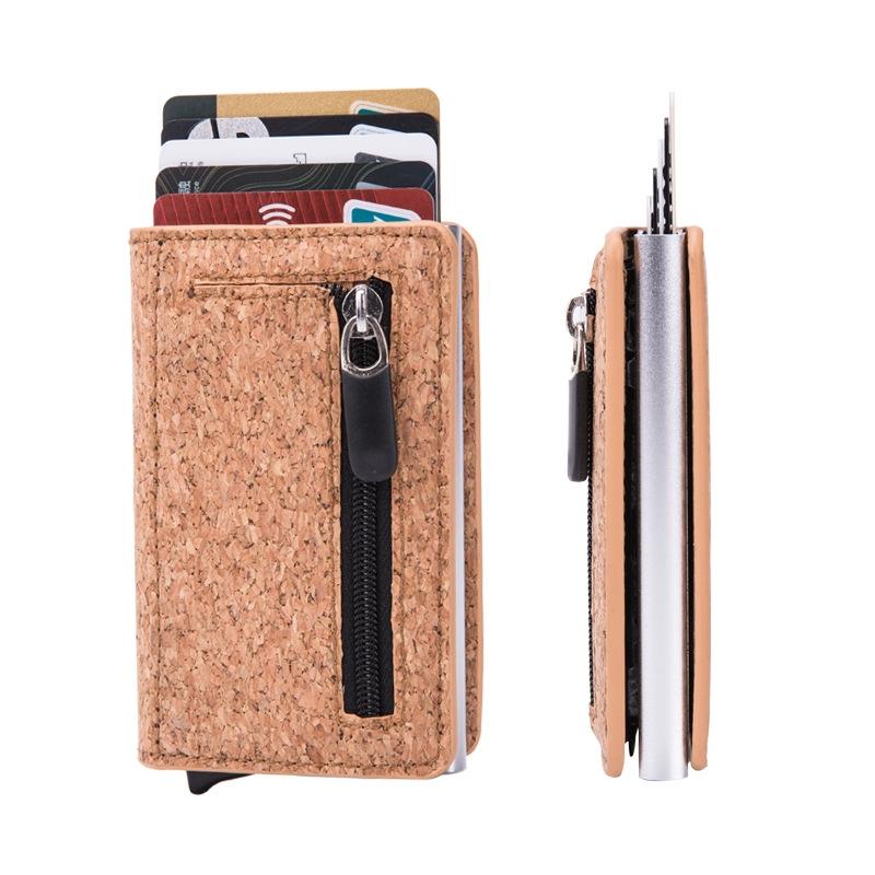 Stainless Steel Rfid Credit Card Holder - Compact Design - Crocodile Grain Black 4