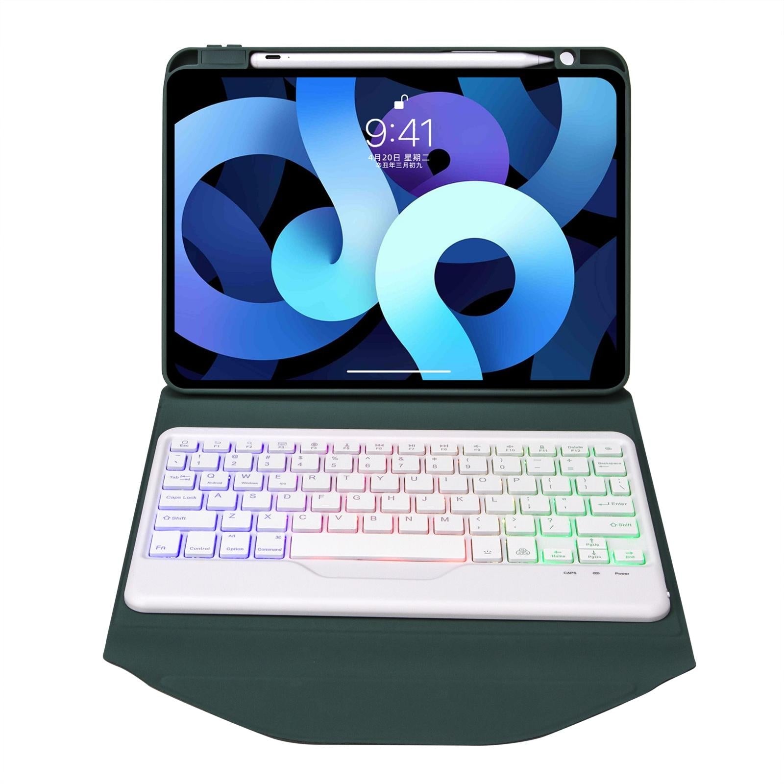Bluetooth Keyboard Leather Case For Ipad Pro 11 - Backlit With Pen Slot - Sky Blue 5
