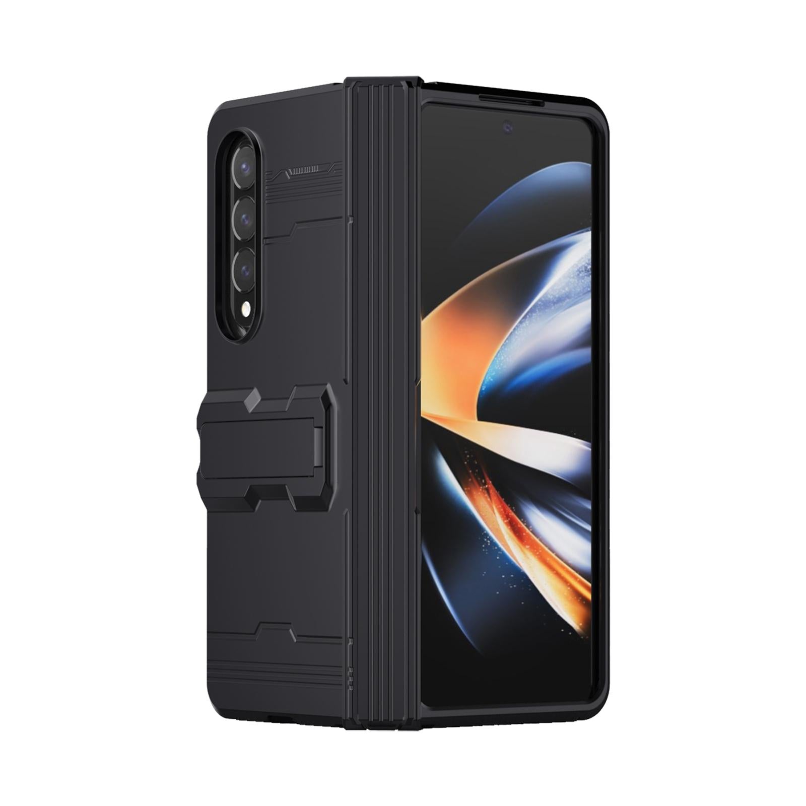 For Samsung Galaxy Z Fold4 5G Anti-Fall King Kong Phone Case - Silver 7